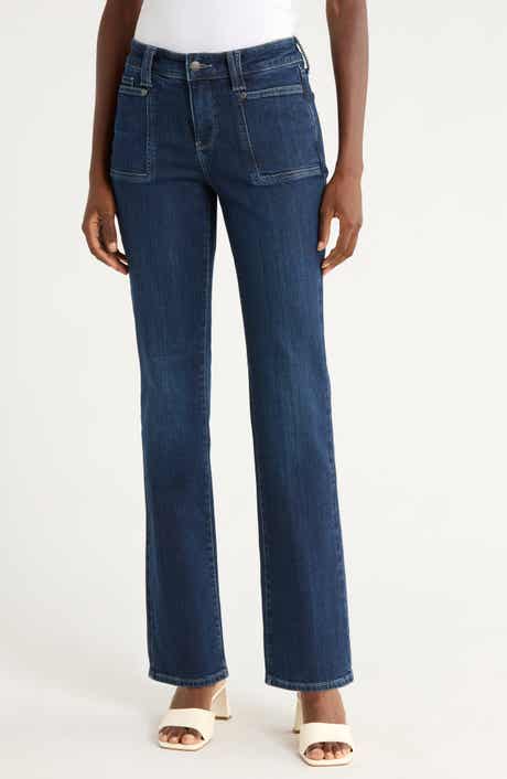 NYDJ Marilyn High Waist Patch Pocket Straight Leg Jeans