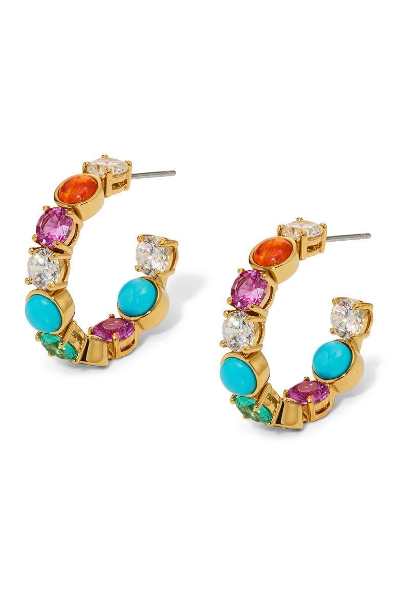Frieda C Hoop Earrings, Main, color, GOLD
