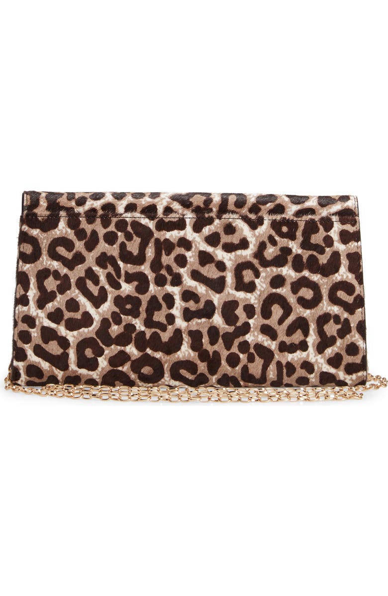 Nordstrom Genuine Calf Hair Leopard Print Clutch, Alternate, color,