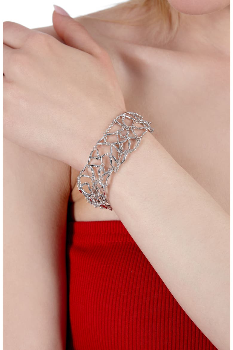 Element Web Bracelet, Alternate, color, Sterling Silver