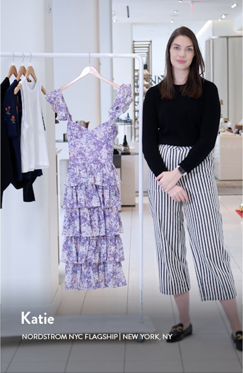 Kristen Floral Ruffle Tier Midi Dress, sales video thumbnail
