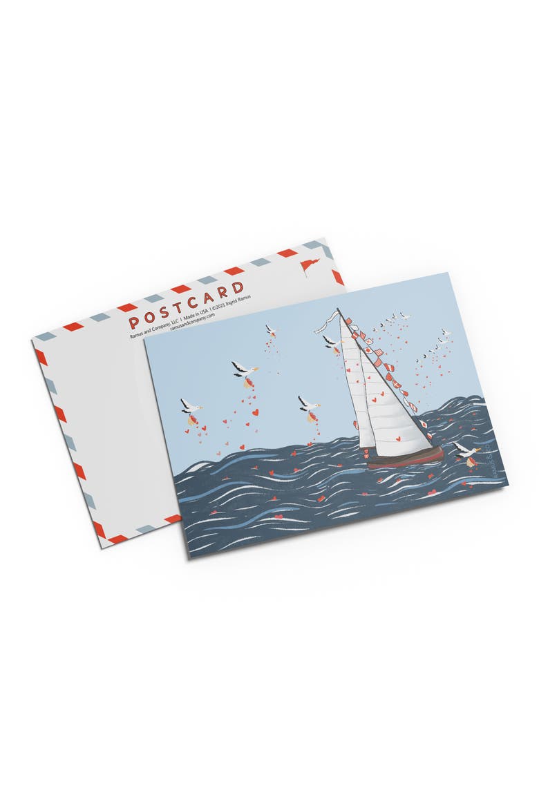 Love/Valentine's Postcard 20-Pack "Seagulls Love", Main, color, Multi-Pack