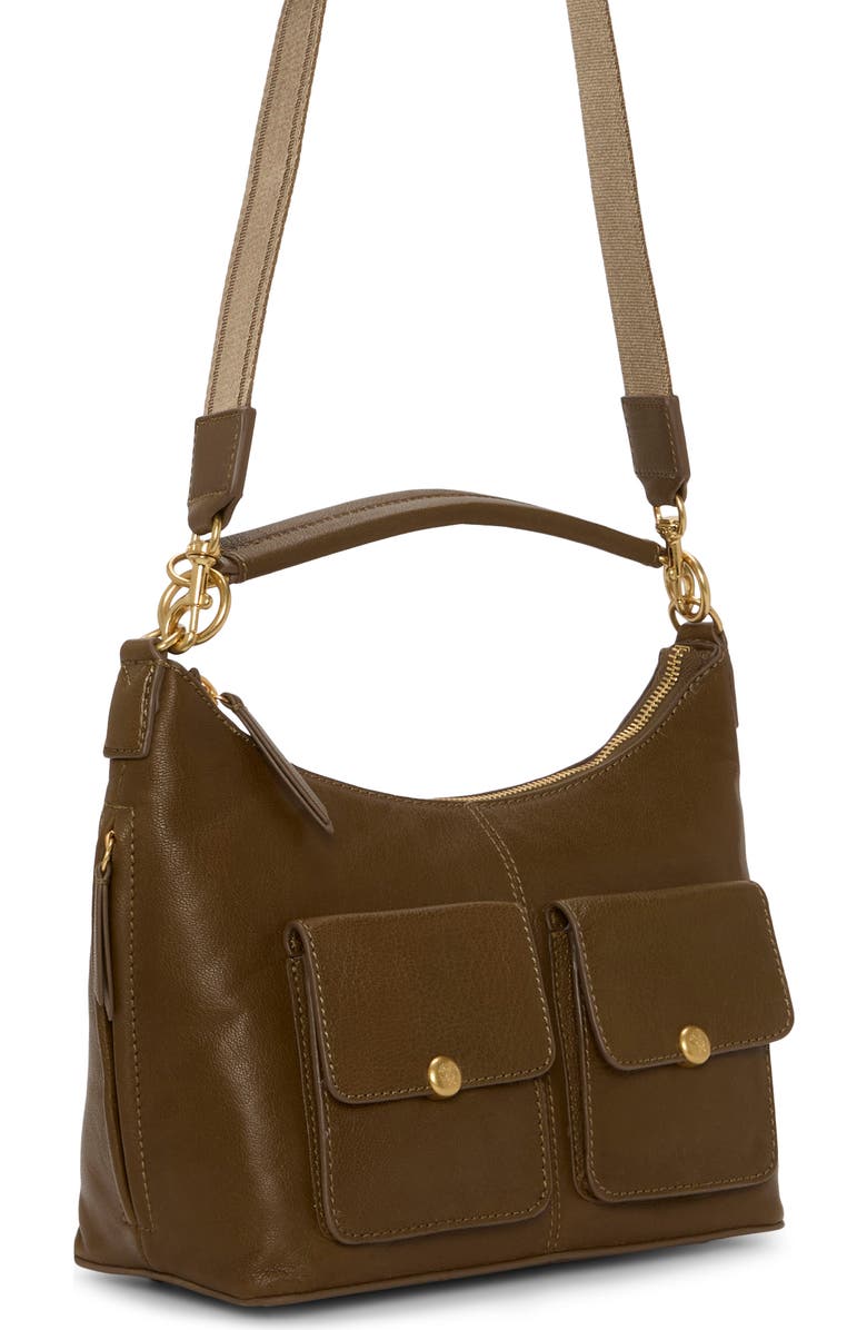 Vince Camuto Carly Leather Shoulder Bag, Alternate, color, Reishi