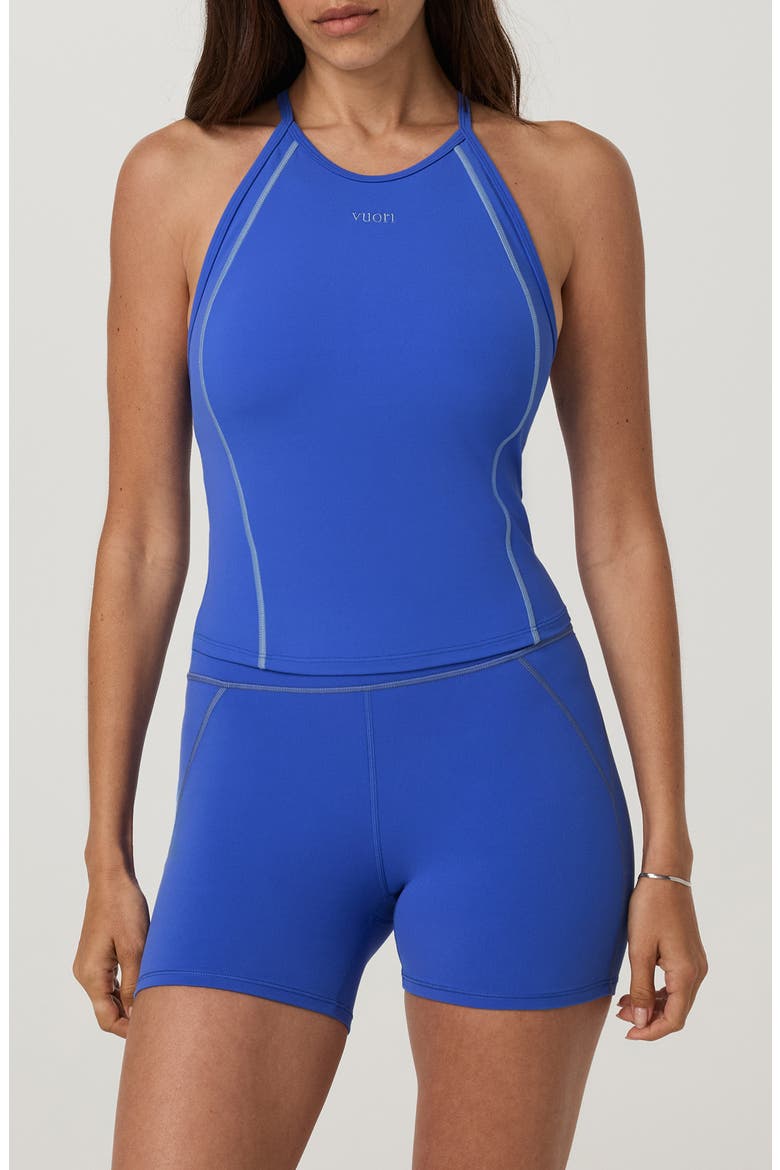 Allthefeels Linework Performance Tank, Main, color, ELECTRIC BLUE