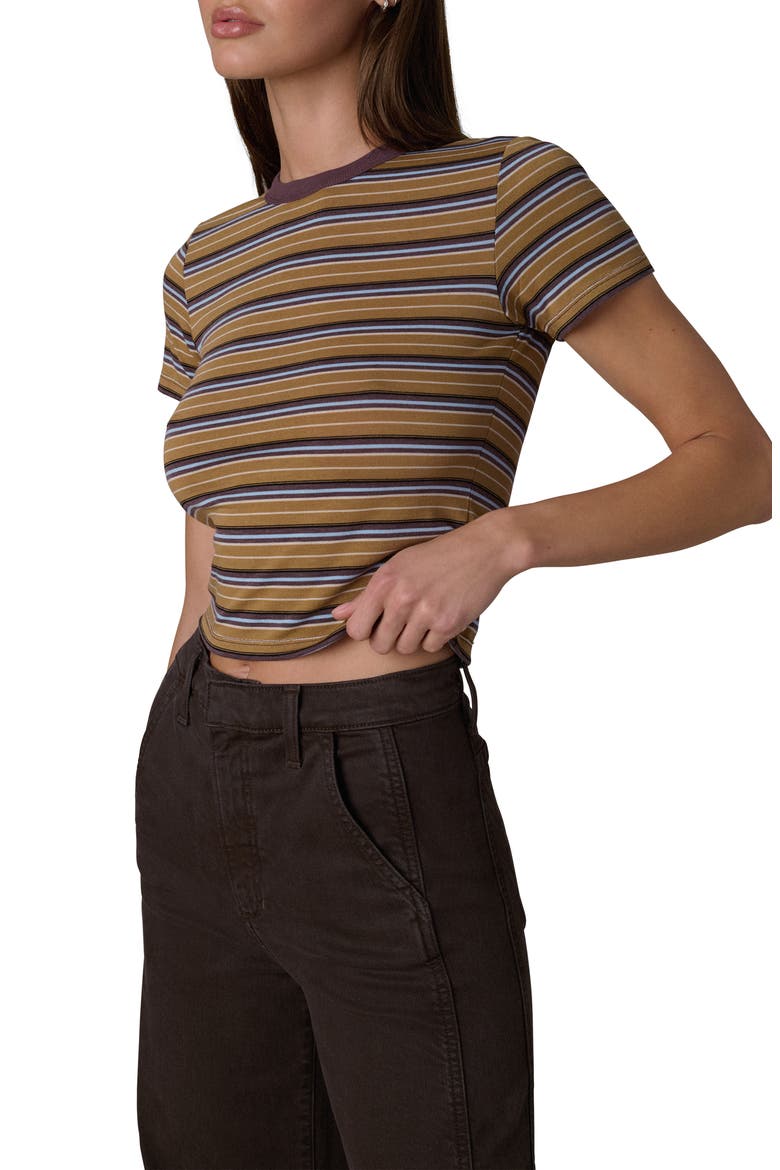 The Baby Tee, Alternate, color, CAMEL MULTI STRIPE