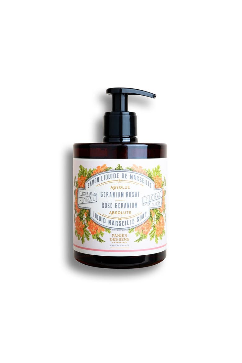 Rose Geranium Liquid Marseille Soap, Main, color, Red