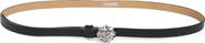 Ganni Crystal Buckle Recycled Leather Belt