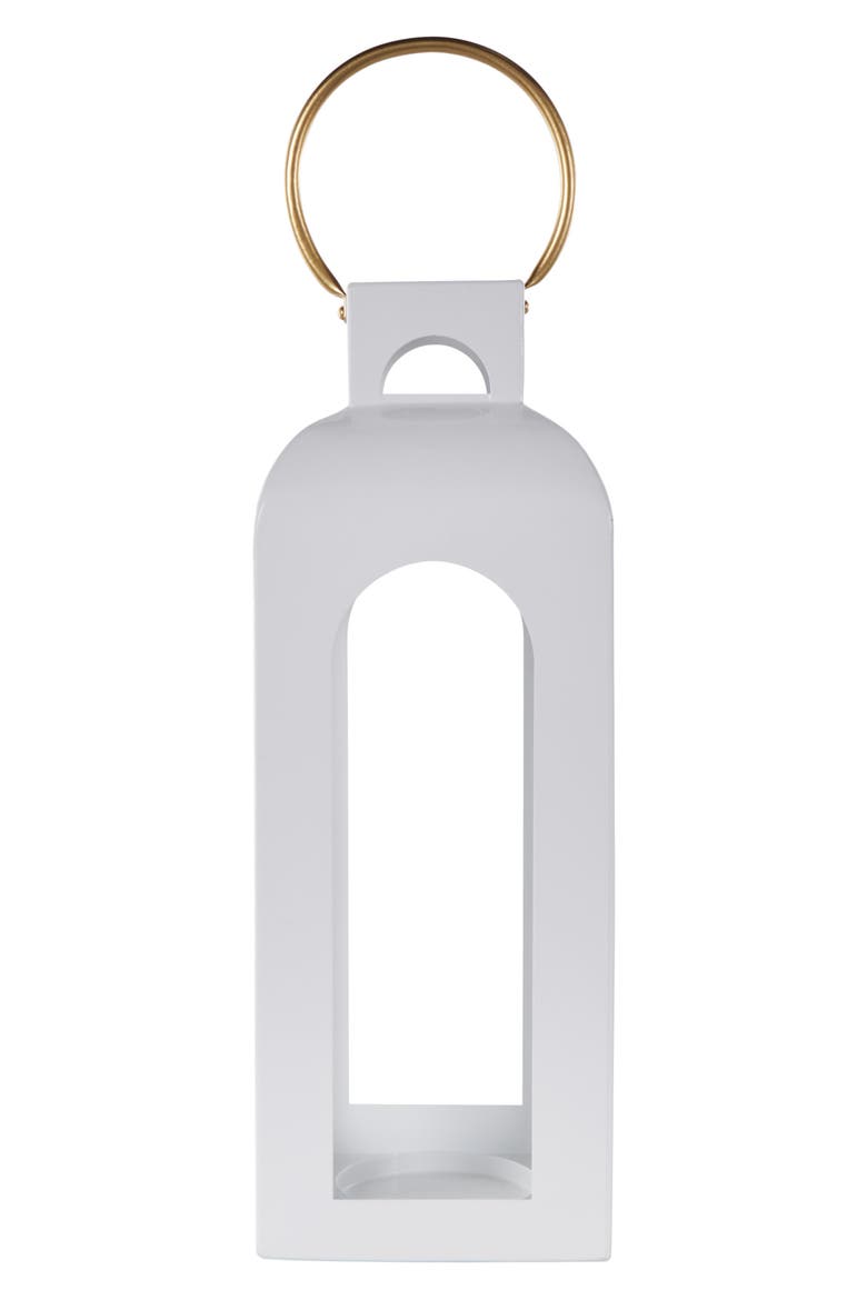 Metal Candle Lantern, Alternate, color, WHITE