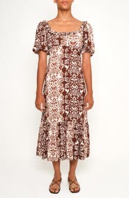 The Lulo Project The Signal Mixed Print Crepe Dress