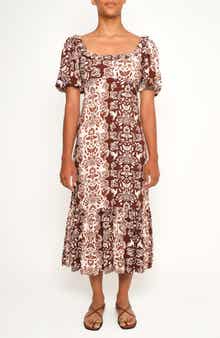 The Signal Mixed Print Crepe Dress