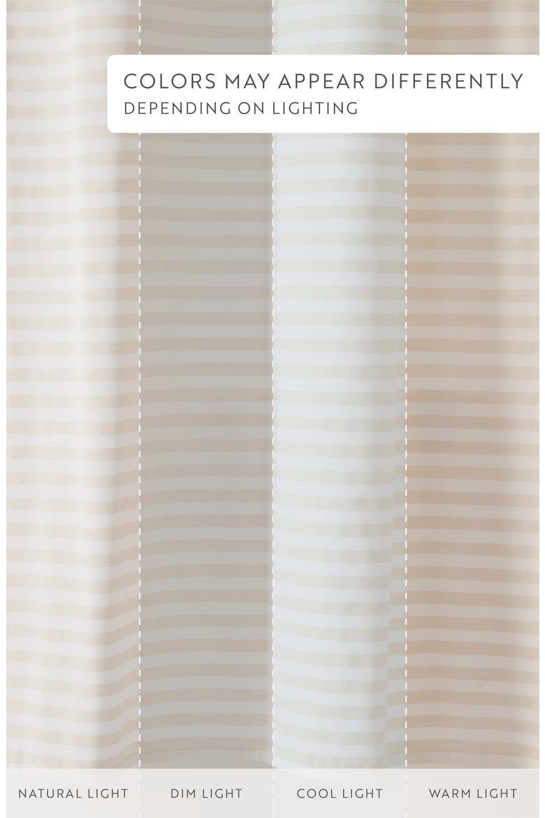 Mixed Stripe Shower Curtain, Alternate, color, CLASSIC STRIPE NATURAL