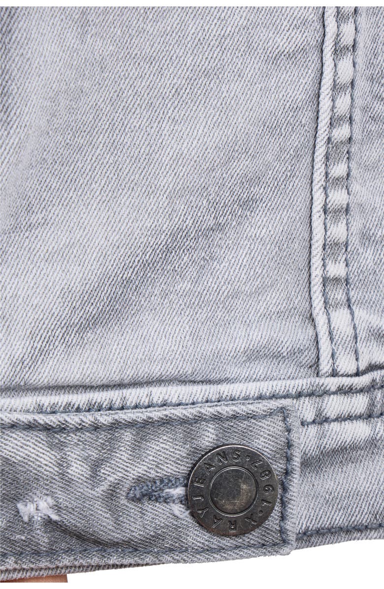 XRAY Kids' Distressed Denim Jacket, Alternate, color, Grey