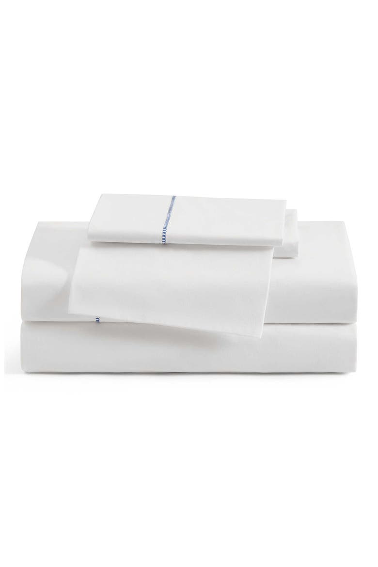 Boardwalk Cotton Percale Sheet Set, Main, color, WHITE