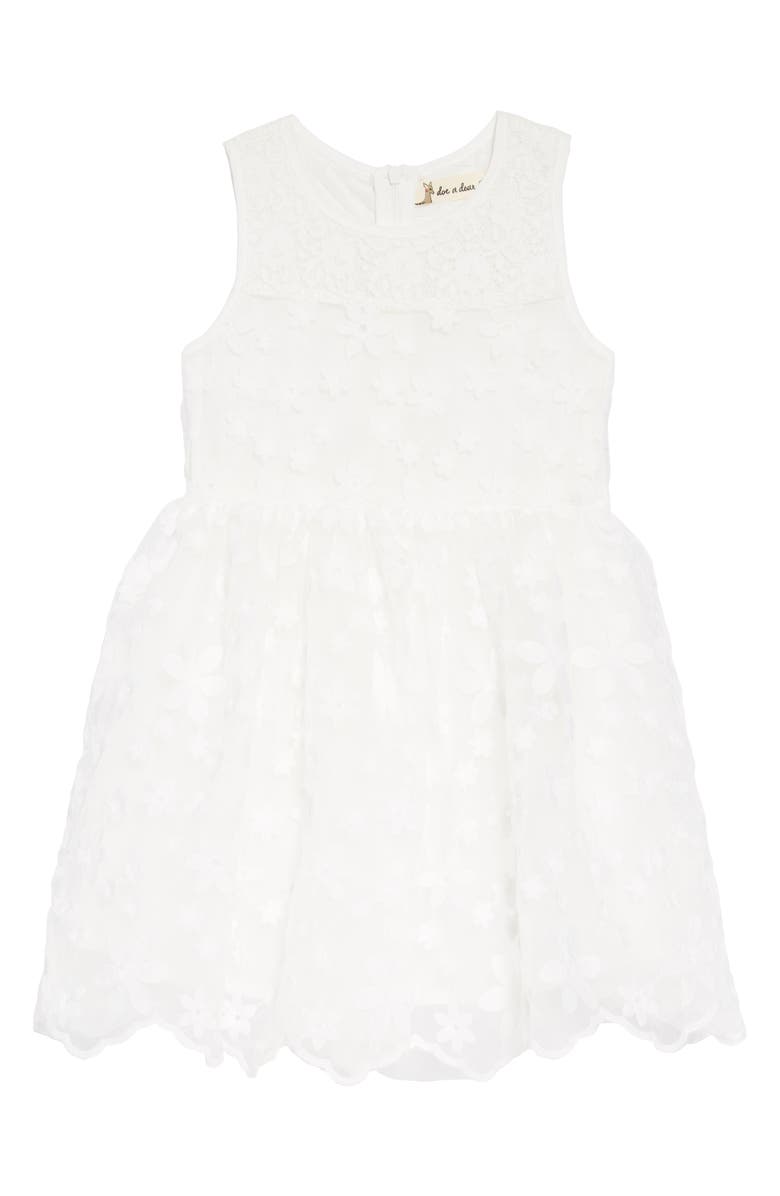 Doe A Dear Floral Embroidered Dress, Main, color, 