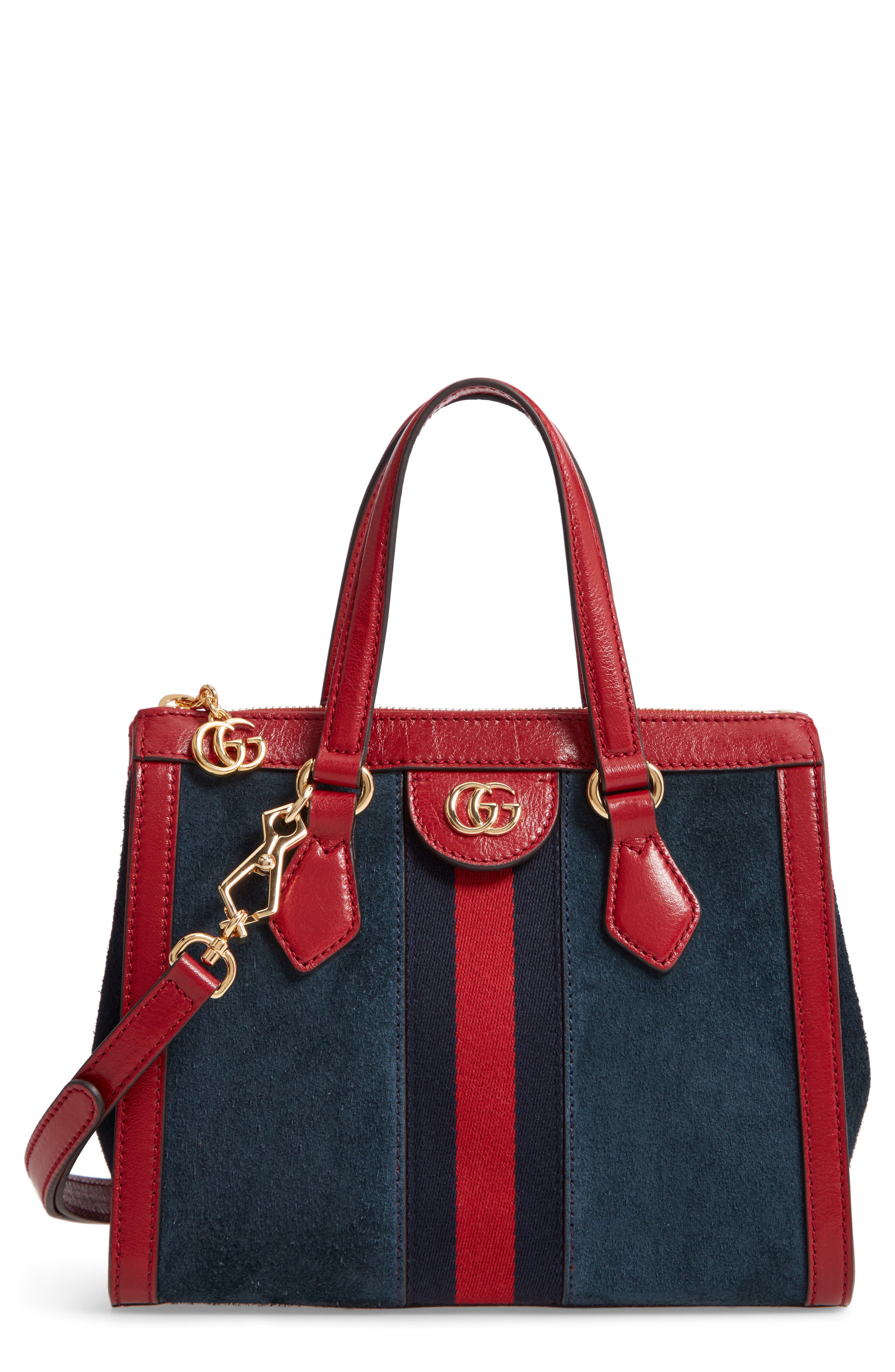Gucci Ophidia Small Suede & Leather Convertible Tote Bag, Main, color, 