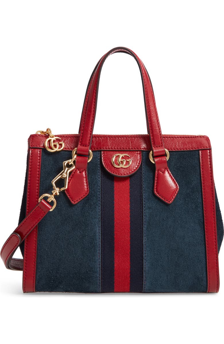 Gucci Ophidia Small Suede & Leather Convertible Tote Bag, Main, color,