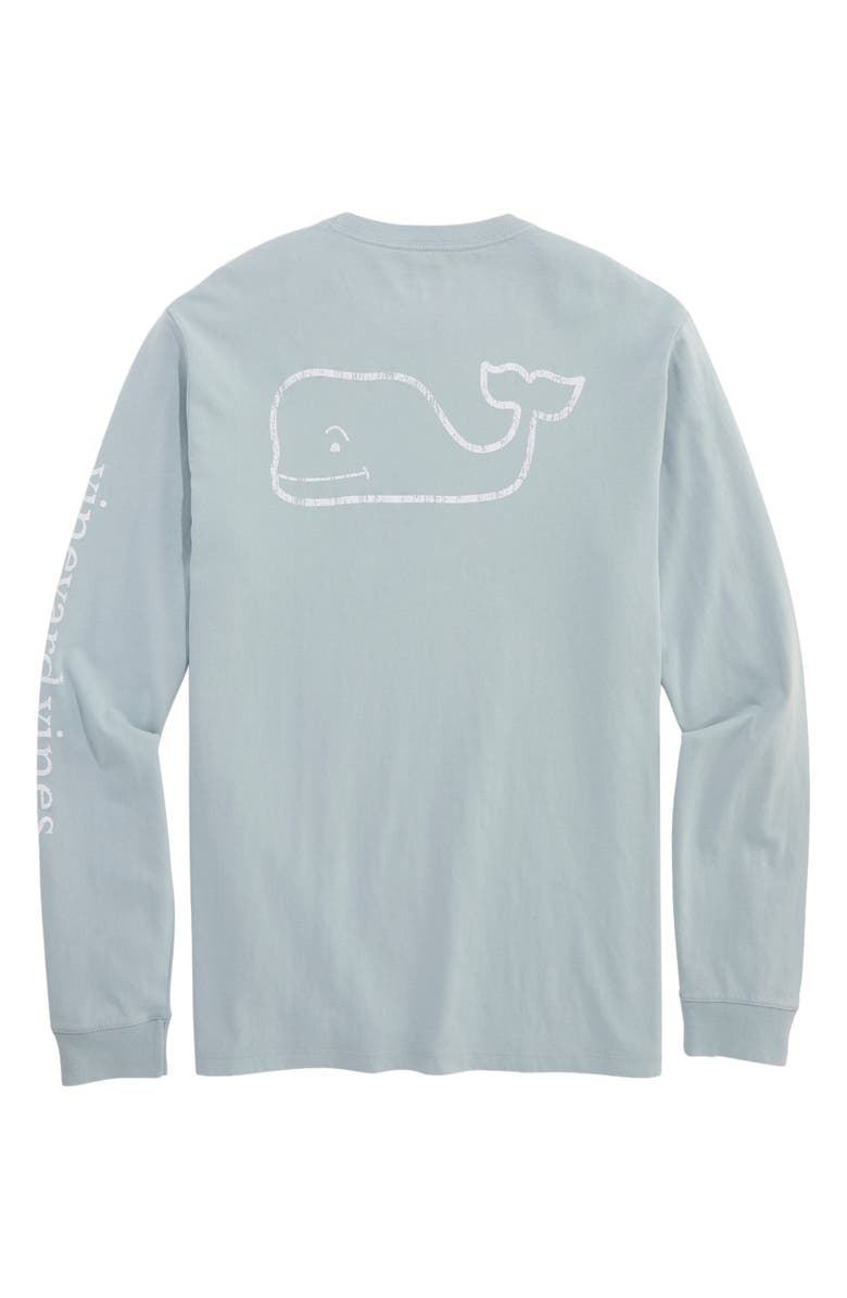 vineyard vines Drift Dye Whale Long Sleeve Cotton Graphic T-Shirt, Alternate, color, Del Mar Blue
