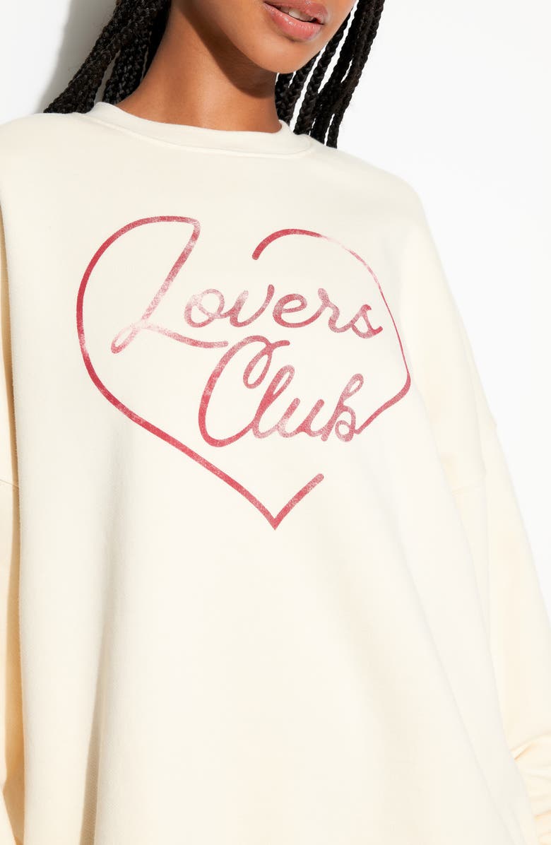 Spiritual Gangster Lovers Boyfriend Cotton Graphic Sweatshirt, Alternate, color, 