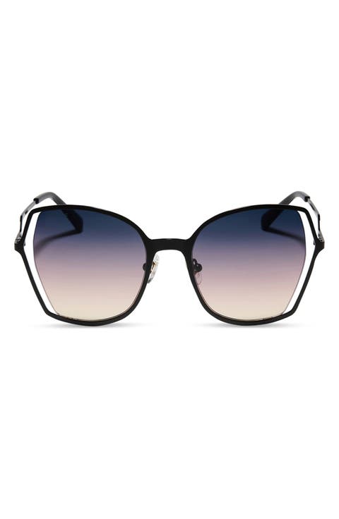 Donna II 55mm Gradient Square Sunglasses