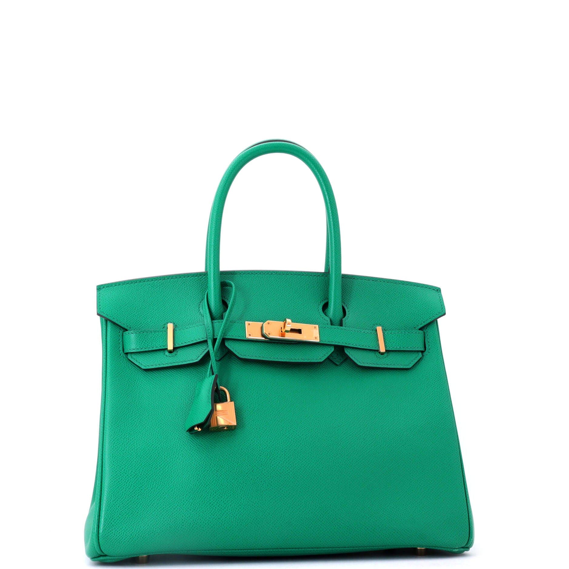 Pre-Owned Hermes Birkin Handbag Green Epsom with Gold Hardware 30, Alternate, color, Vert Jade