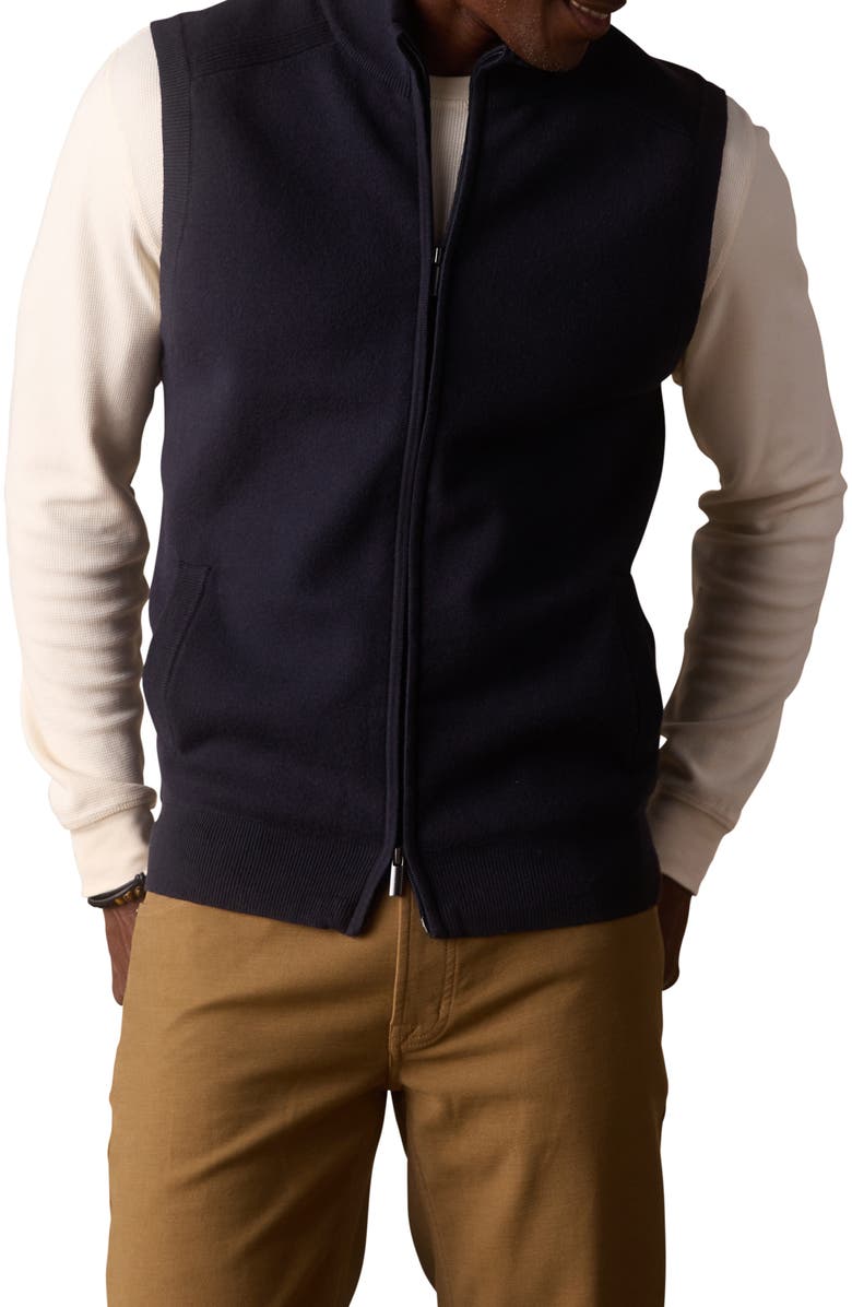 The Normal Brand Coopers Landing Sweater Vest, Main, color, Navy