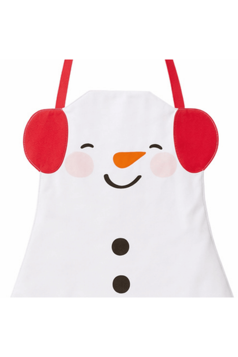 Snowman Kids Apron Christmas Kitchen Cooking White Multi, Alternate, color, White