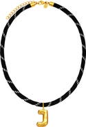 Petit Moments Bubble Initial Pendant Cord Necklace