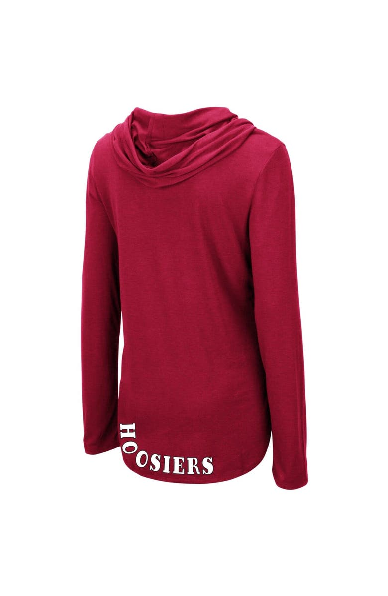 COLOSSEUM Women's Colosseum Crimson Indiana Hoosiers My Lover Lightweight Hooded Long Sleeve T-Shirt, Alternate, color, Crimson