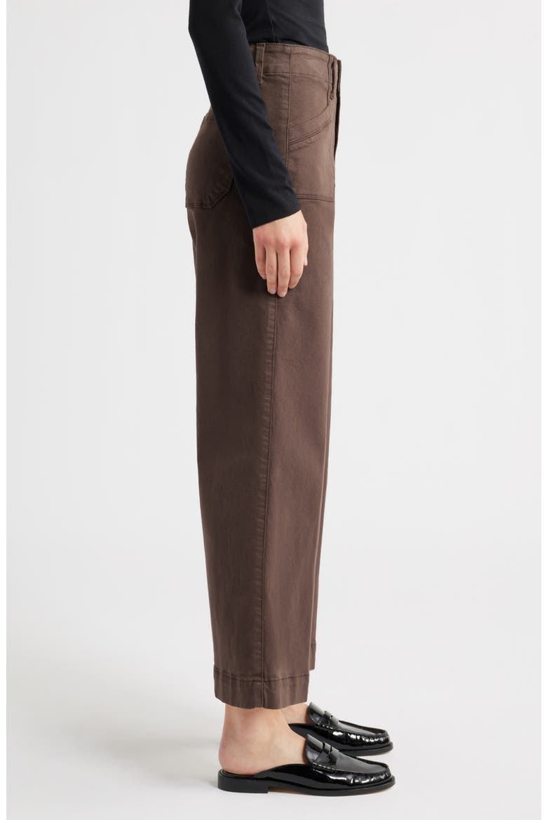 Anessa High Waist Ankle Wide Leg Utility Pants, Alternate, color, RICH CHOCOLATE