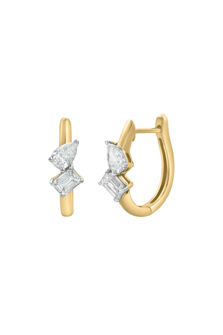 Saela 14K Gold Lab Grown Diamond Huggies - 0.35 Ct, Main, color, 14K Yellow Gold