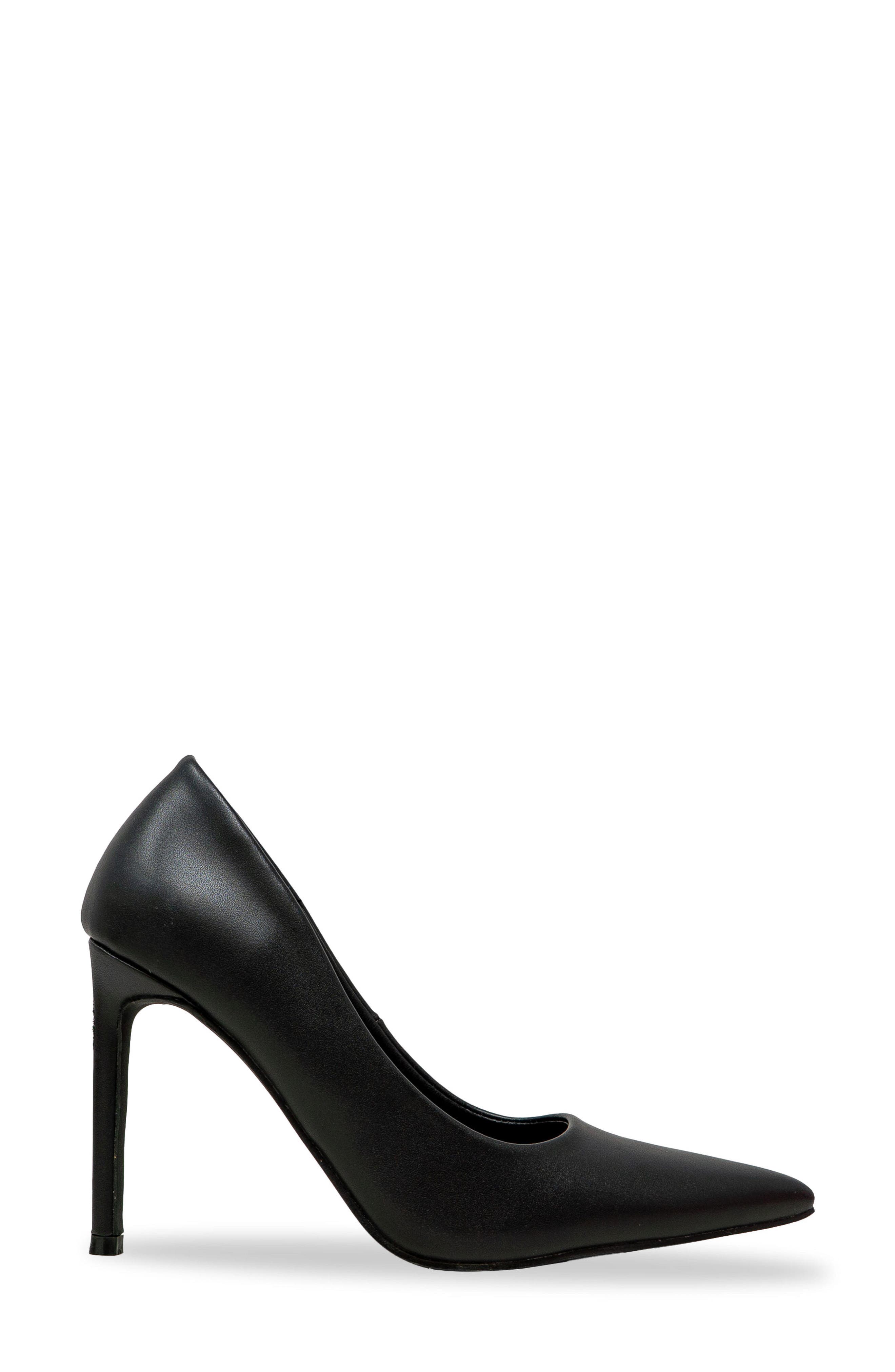 Pointed Toe Stiletto Pump, Alternate, color, BLACK PU