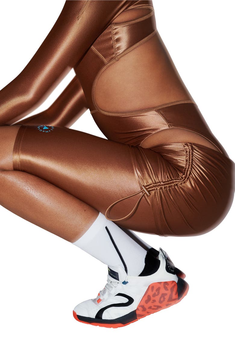 adidas by Stella McCartney Roll-Top Shorts, Alternate, color, Timber