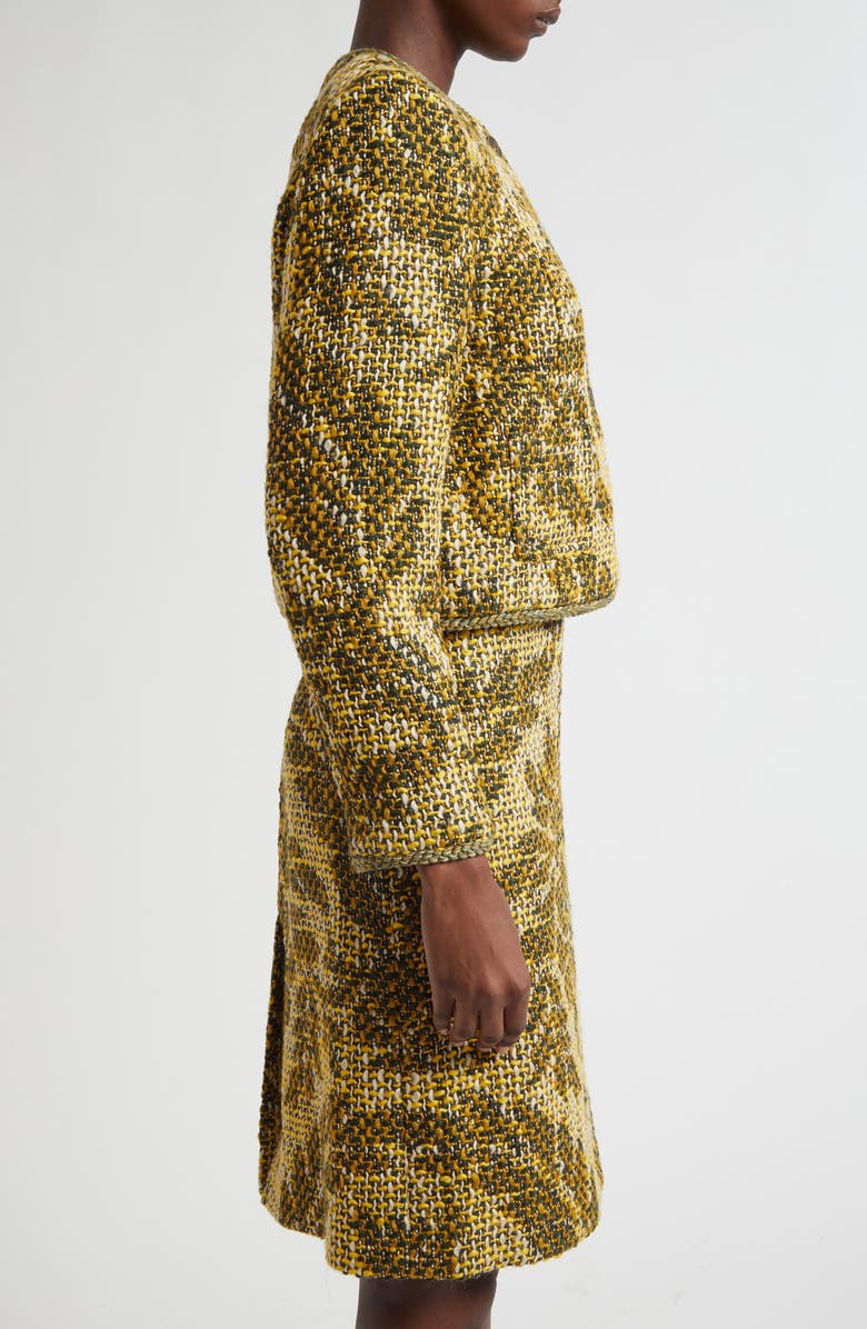 Etro Tweed Crop Jacket, Alternate, color, Multicolor Green Base