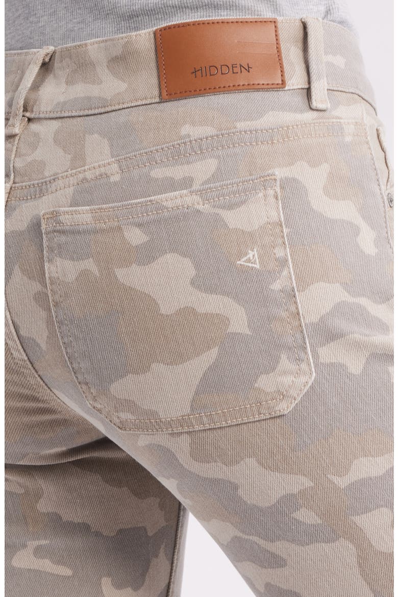 Camo Print Bootcut Jeans, Alternate, color, LIGHT BEIGE