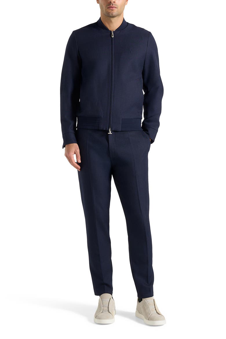 Sami Tailored Bomber Jacket, Main, color, Navy