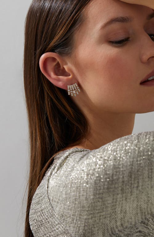 NADRI NADRI DELPHINE CUBIC ZIRCONIA STUD EARRINGS