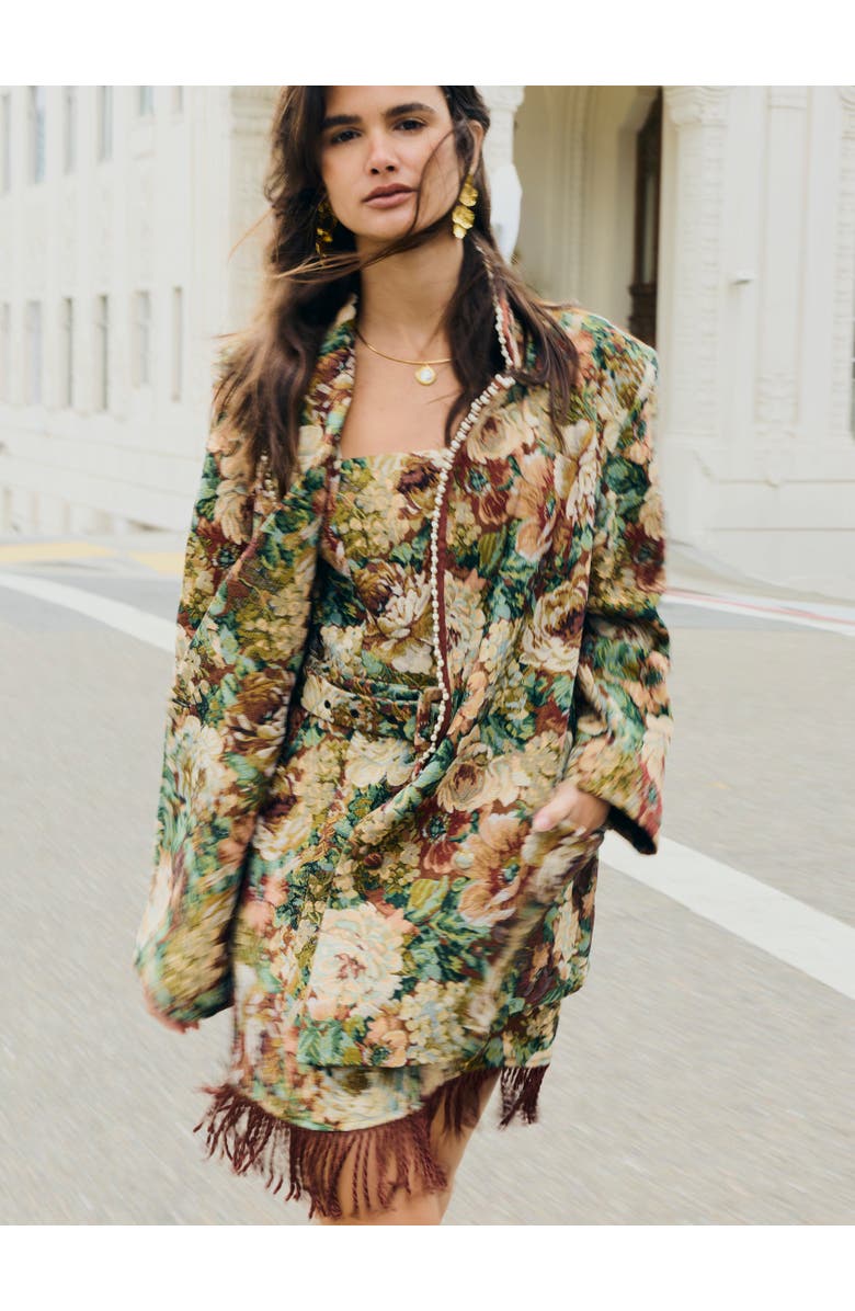 Eddy Sarah Bird Mini Dress, Alternate, color, Flora Floral Jacquard