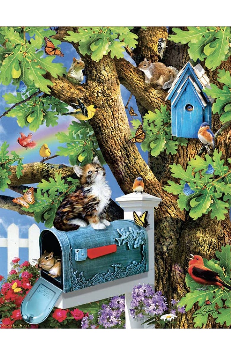Sunsout Kitty and Birdhouse 1000 piece Jigsaw Puzzle for Adults, Alternate, color, Multicolor