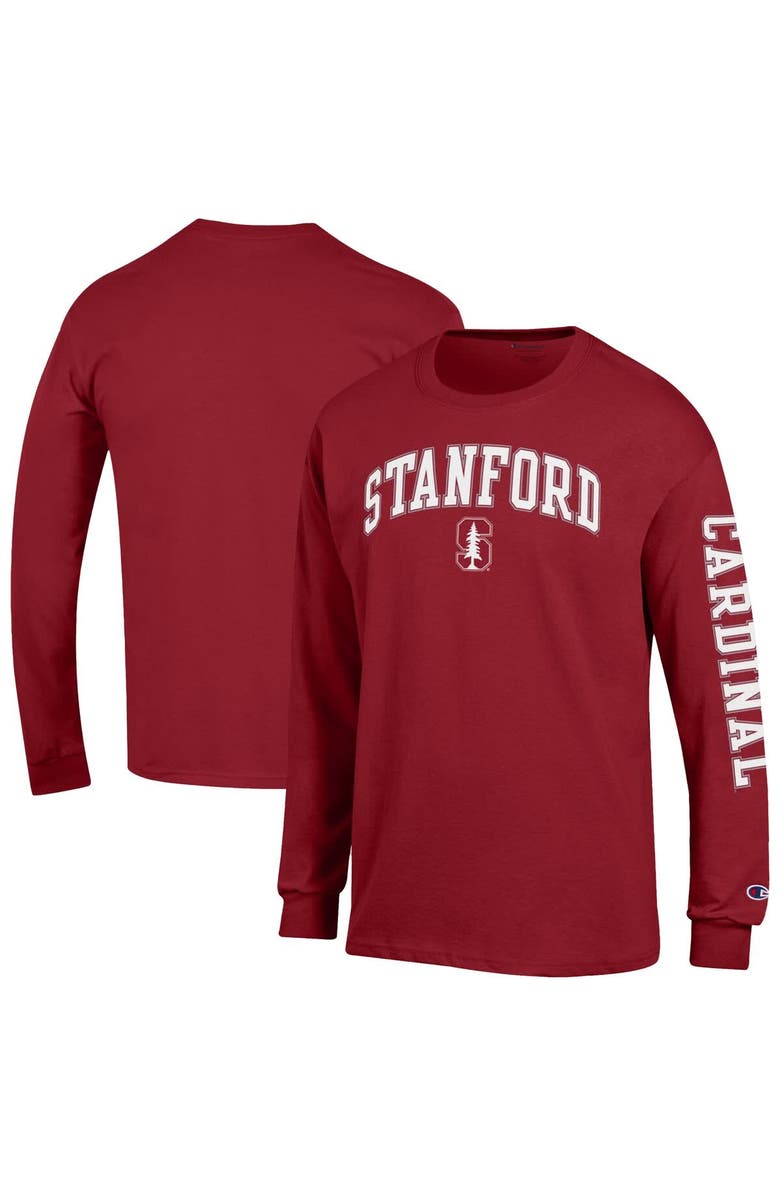 Champion Men's Champion Cardinal Stanford Cardinal Arch Over Logo 2-Hit Long Sleeve T-Shirt, Main, color, Cardinal