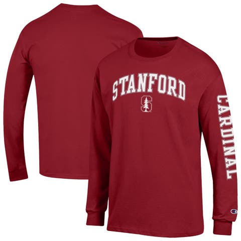 Men's Champion  Cardinal Stanford Cardinal Arch Over Logo 2-Hit Long Sleeve T-Shirt