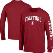 Champion Men's Champion  Cardinal Stanford Cardinal Arch Over Logo 2-Hit Long Sleeve T-Shirt