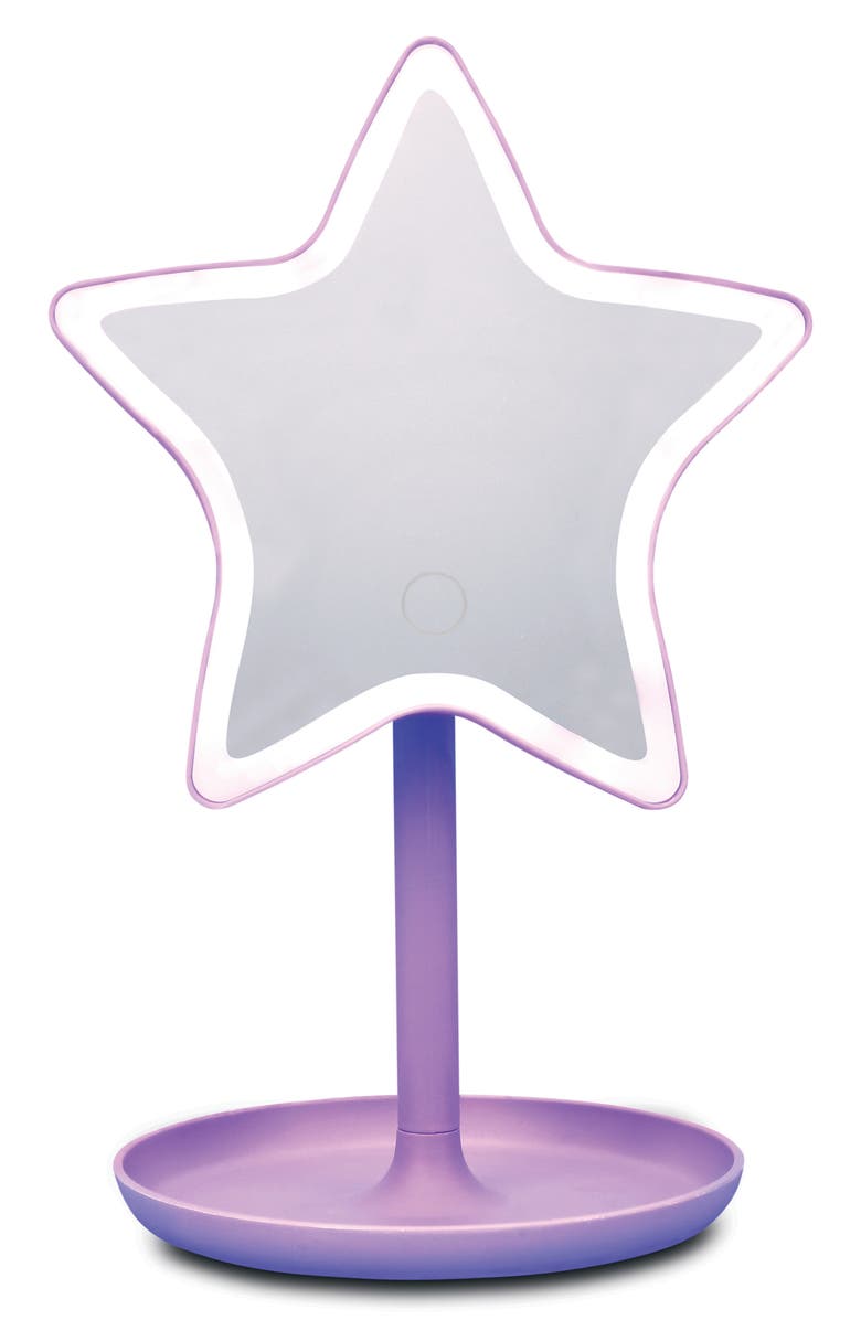 Iscream Kids' Star LED Vanity Mirror, Alternate, color, Purple Multi
