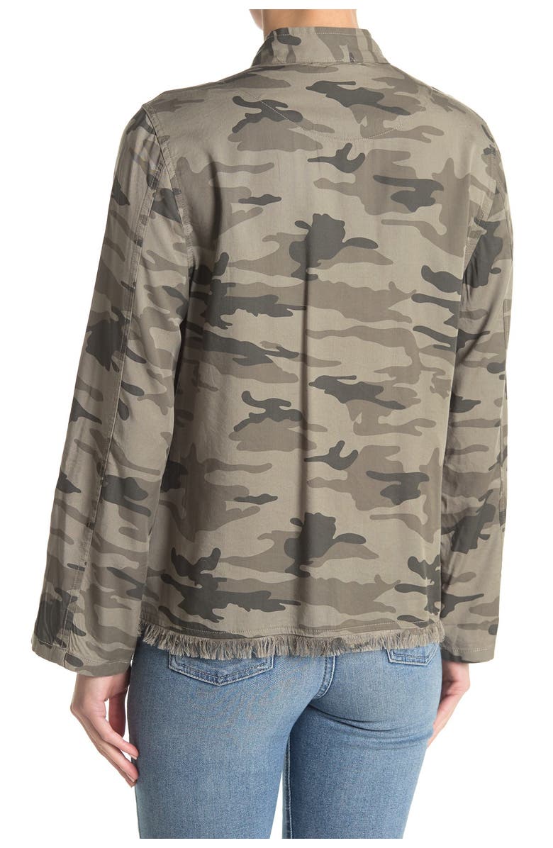 Sanctuary Fray Hem Utility Jacket, Alternate, color,