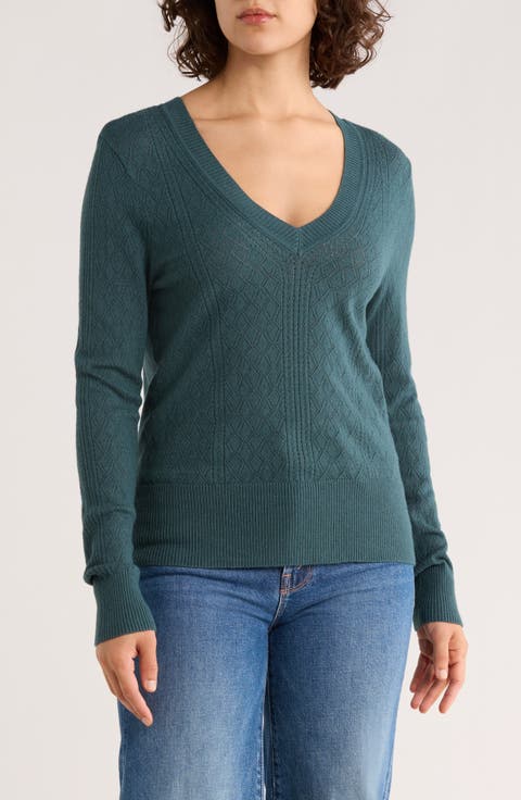 Pointelle Stitch Vintage Sweater