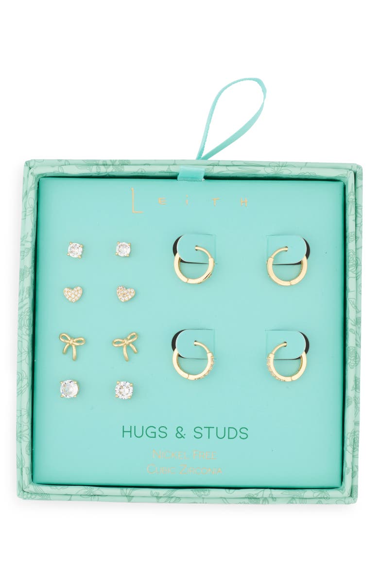 Leith Set of 6 Assorted Stud & Hoop Earrings, Main, color,
