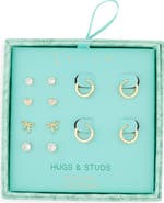 Leith Set of 6 Assorted Stud & Hoop Earrings