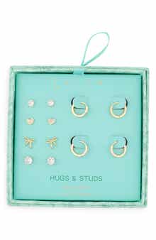 Leith Set of 6 Assorted Stud & Hoop Earrings