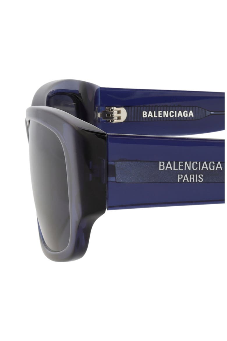 57mm Square Sunglasses, Alternate, color, BLUE BLUE BLUE