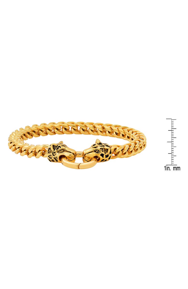 HMY JEWELRY 18k Gold Plated Stainless Steel Wheat Chain Bracelet, Alternate, color, Yellow