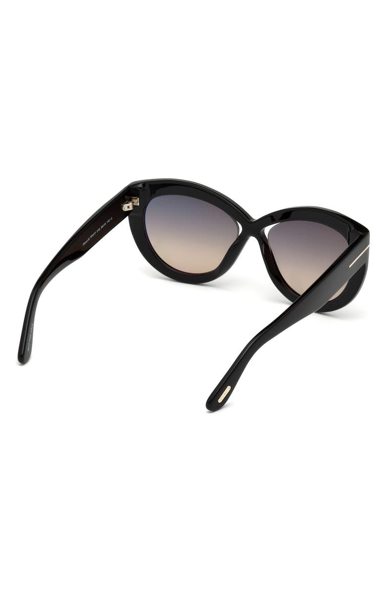 TOM FORD 56mm Cat Eye Sunglasses, Alternate, color, 